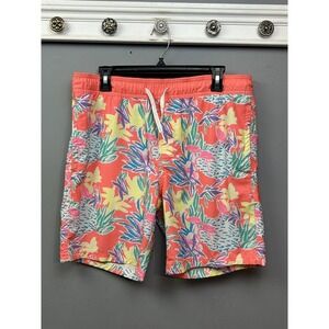 Departwest Swim Shorts Mens Large Pink‎ Floral Tropical Boardshorts Pool Beach